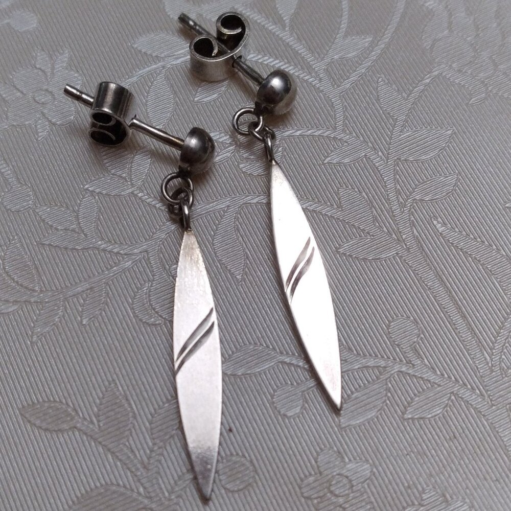 VINTAGE HIGH QUALITY SILVER EARRINGS, MADE IN EUROPE